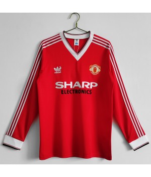 Manchester United FC 1983  Long Sleeve Home Classic Shirt