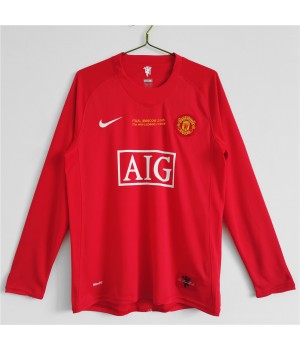 Manchester United FC 2007-2008 Euro Long Sleeve Home Classic Shirt
