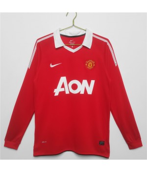 Manchester United FC Long Sleeve 2010-2011 Home Classic Shirt