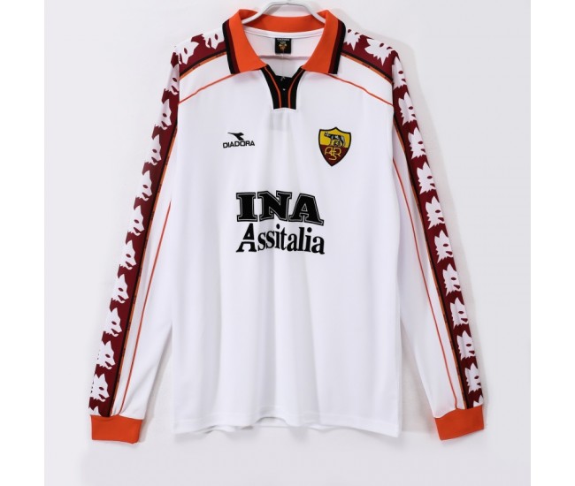 As Roma 1998 1999 Long Sleeves Away Classic Shirt 