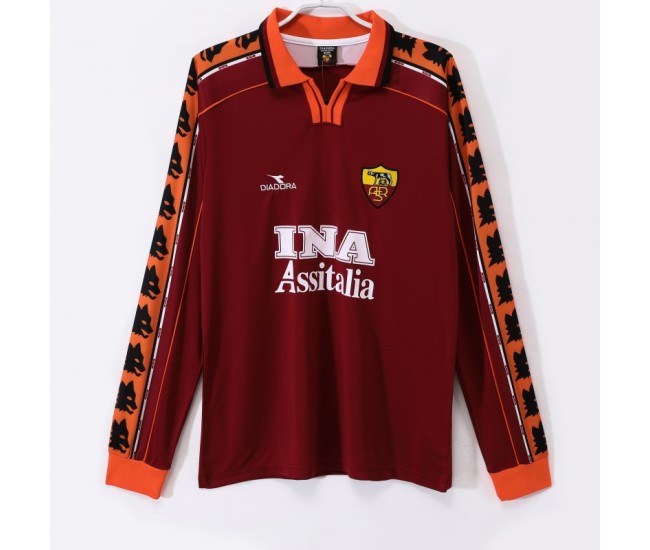 As Roma 1998 1999 Long Sleeves Classic Shirt 