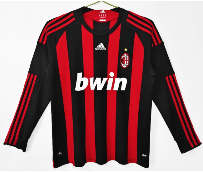 AC Milan Home Long Sleeve Classic Shirt 2008