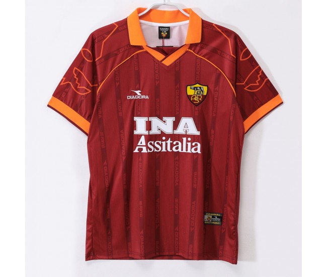 AS Roma Mens Home Classic Shirt 1999