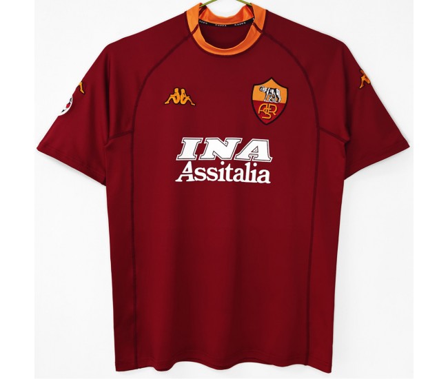 AS Roma Mens Home Classic Shirt 2001