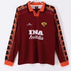 AS Roma Mens Home Long Sleeve Classic Shirt 1998 AS Roma Mens Home Long Sleeve Classic Shirt 1998