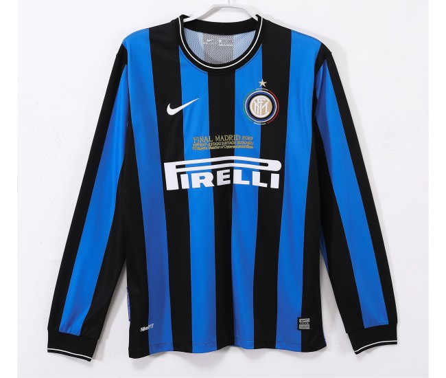 Inter Milan Home Long Sleeve Classic Shirt 2009