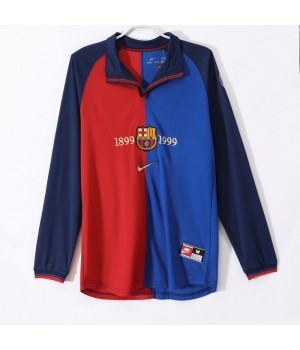 Barcelona 1999-2000 Long Sleeves Centennial Edition Home Classic Shirt 