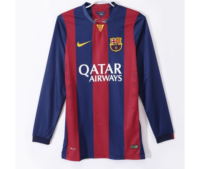 Barcelona 2014-2015 Long Sleeves Home Classic Shirt 