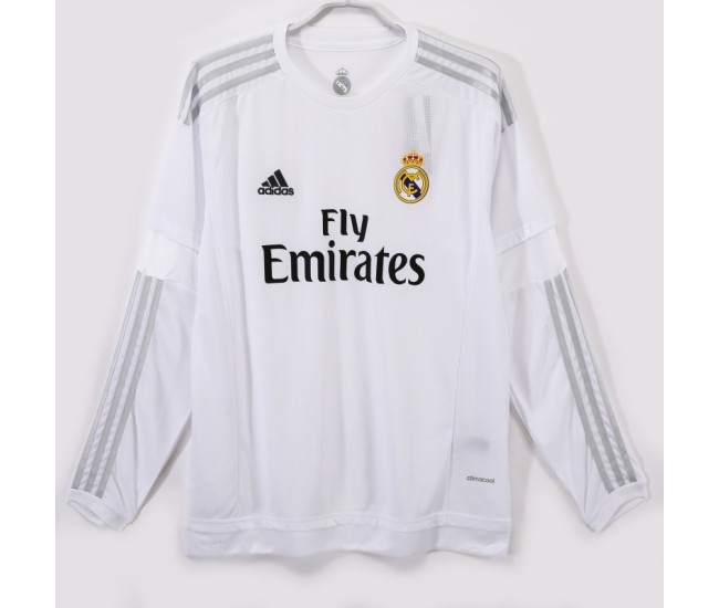 Real Madrid 2015-2016 Long Sleeves Home Classic Shirt 