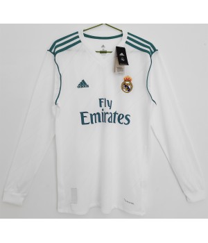 Real Madrid 2017-2018 Long Sleeve Home Classic Shirt