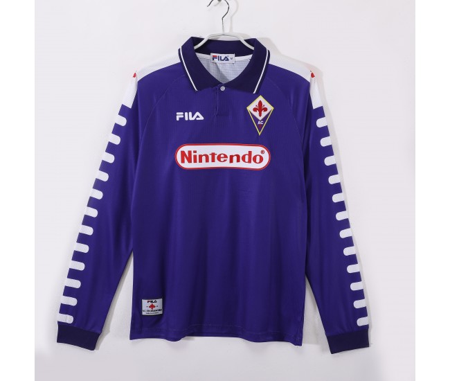 ACF Fiorentina 1998-1999 Long Sleeves Home Classic Shirt 