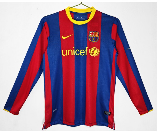 FC Barcelona Home Long Sleeve Classic Shirt 2010