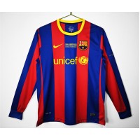 FC Barcelona Home UEFA Euro Long Sleeve Classic Shirt 2010