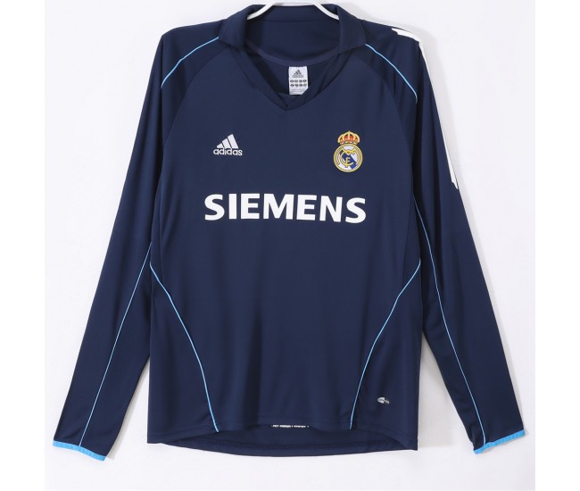 Real Madrid Away Long Sleeve Classic Shirt 2005
