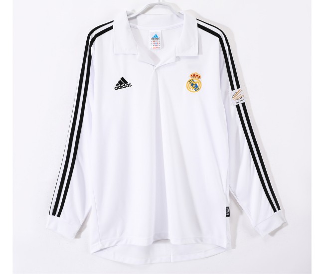 Real Madrid Home Long Sleeve Classic Shirt 2002
