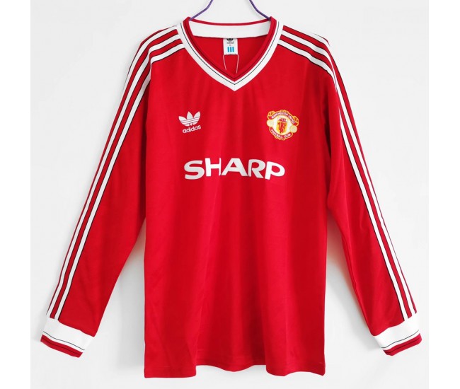 Manchester United FC Long Sleeve Home Classic Shirt 1986