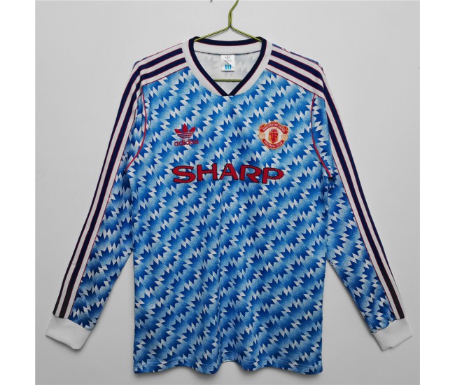 Manchester United FC Long Sleeve Away Classic Shirt 1990 