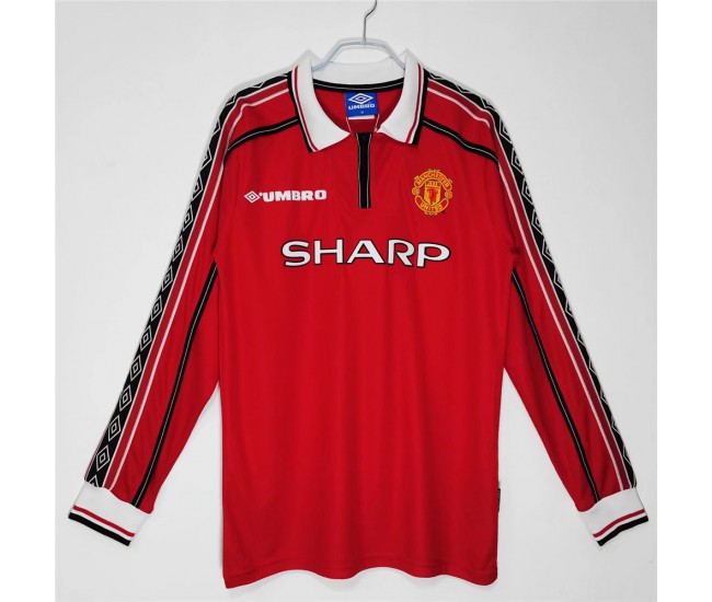 Manchester United FC Long Sleeve Home Classic Shirt 1998