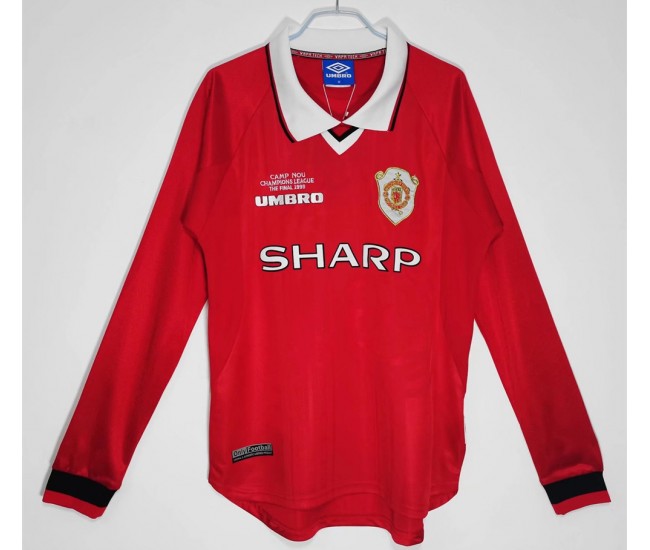 Manchester United FC Long Sleeve Home Classic Shirt 1999