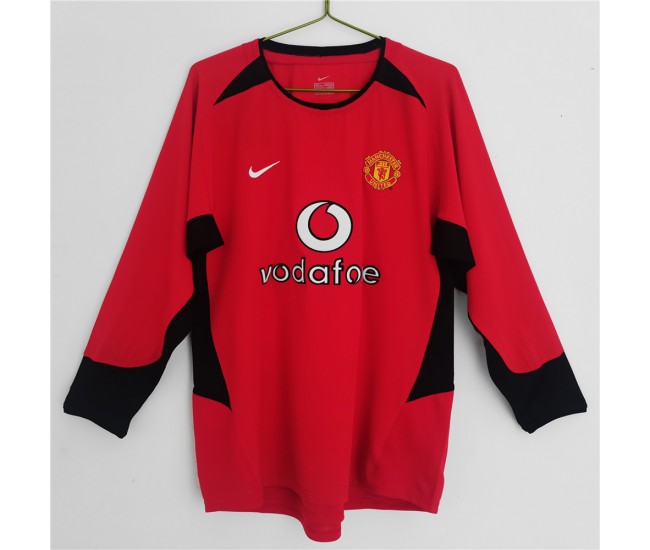 Manchester United FC Long Sleeve Home Classic Shirt 2002