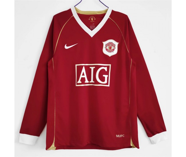 Manchester United FC Long Sleeve Home Classic Shirt 2006