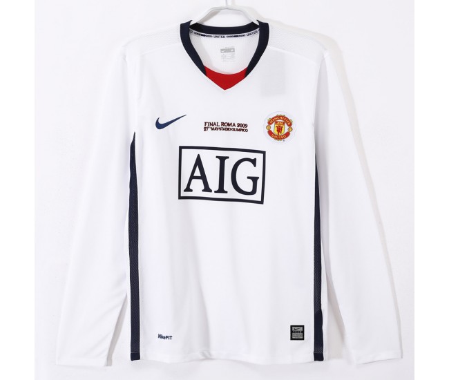 Manchester United FC Away Champions League Long Sleeve Classic Shirt 2008