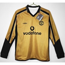 Manchester United FC Gold Centenary Long Sleeve Classic Shirt 2001 Manchester United FC Gold Centenary Long Sleeve Classic Shirt 2001