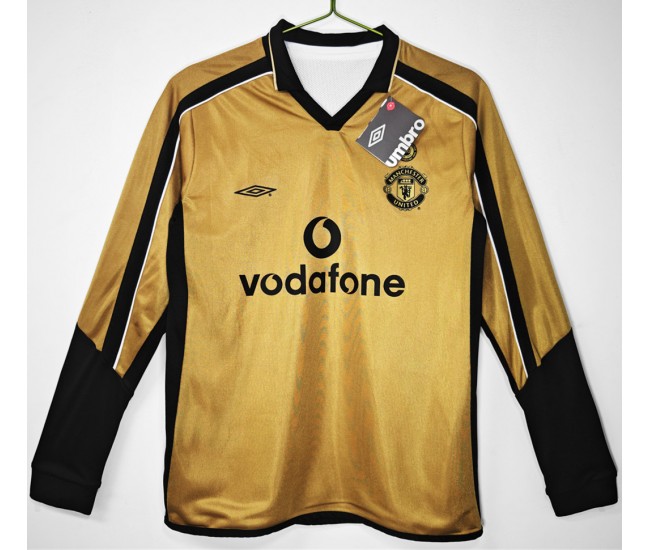 Manchester United FC Gold Centenary Long Sleeve Classic Shirt 2001