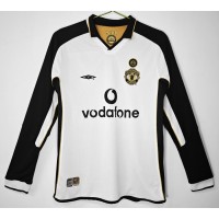 Manchester United FC White Centenary Long Sleeve Classic Shirt 2001